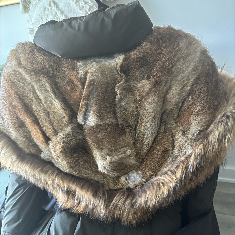 RUDSAK Dark Green Puffer Coat with Fur Trim - Picture 7 of 11